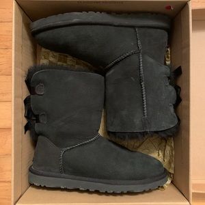 UGG Bailey Bow Black Boots